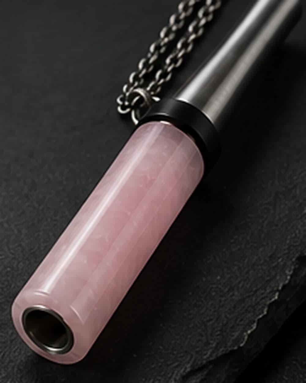 Aurora — rose quartz hookah mouthpiece