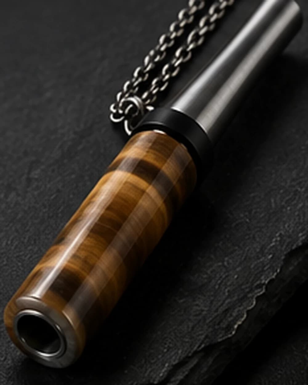 Chatoyant — tiger's eye hookah mouthpiece