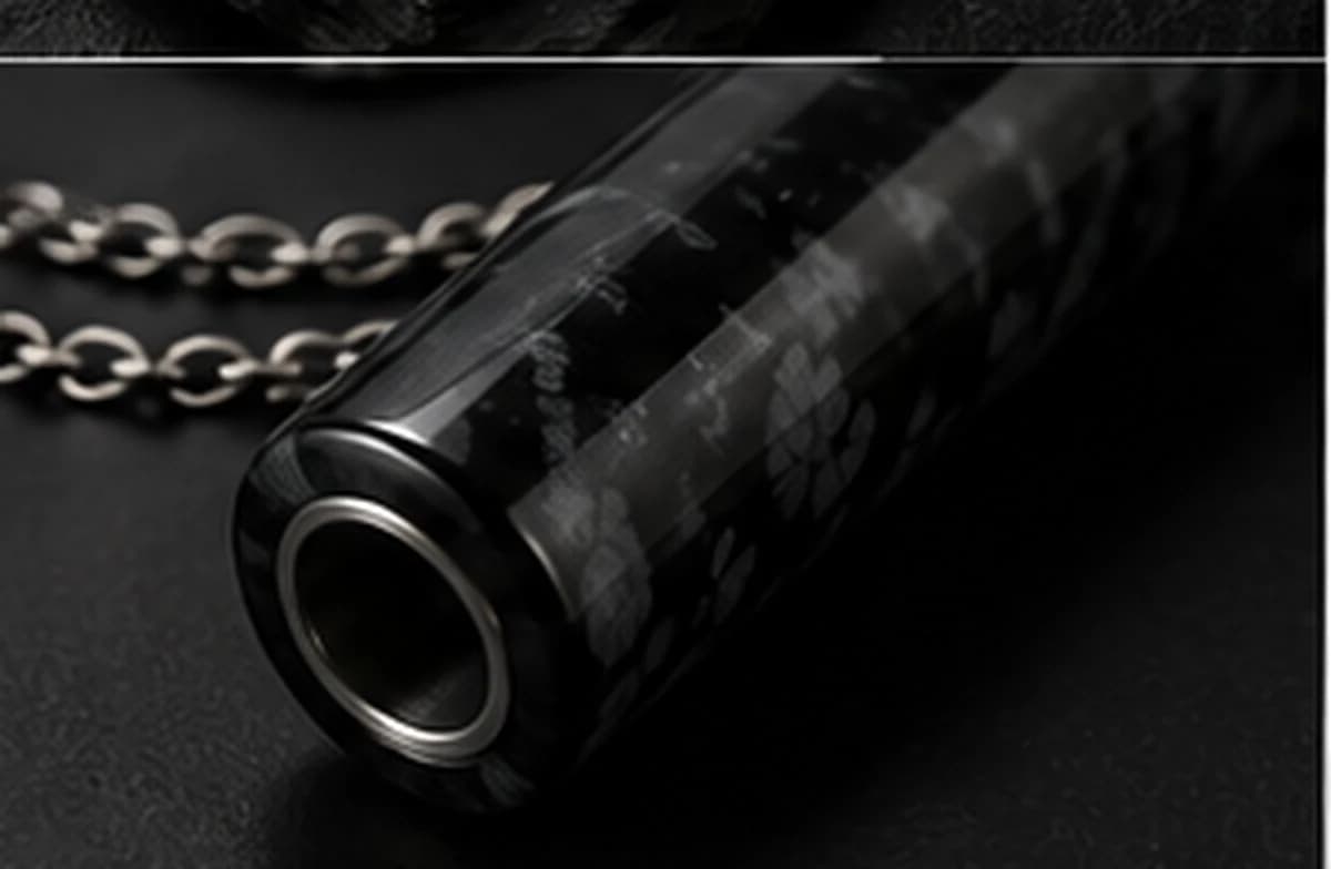 Nocturne obsidian hookah mouthpiece, view 2